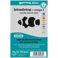 Gamma Frozen Food blister packs Brine Shrimp + Omega 3  100g