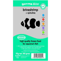 Gamma Frozen Food blister packs Brine Shrimp + spirulina 100g